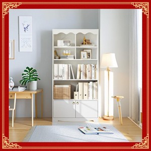 Garvee Stylish 5-Tier Bookshelf & Display Cabinet – 63-Inch Floor Standing Storage Organizer for Home Office, Living Room - 1 of 4
