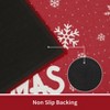 Nasitip Christmas Red Kitchen Mat of Tree and Letter pattern, Sets of 2 Washable Non Slip Mats,17x29in+17x48in,Kitchen Decorative - 4 of 4