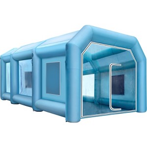 VEVOR Inflatable Spray Shelter, Dimensions: 33x16.4x11.5 feet, Comes with Dual High-Efficiency Fans, Equipped with Filtration,Blue - 1 of 4