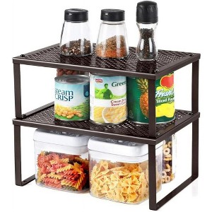 LunaLulinlk 2 Pack Spice Rack, Cabinet Shelf Organizers, Shelf Organizer, Countertop Organizer - 1 of 4