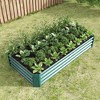 7.6x3.7x0.98ftRaised Garden Bed Kit - Metal Raised Bed Garden,Black - 4 of 4