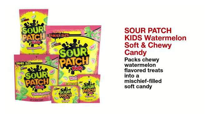 Sour Patch Watermelon Soft and Chewy Candy - 8oz, 2 of 20, play video