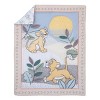 Disney Lion King Leader of the Pack Taupe and Green 3 Piece Nursery Mini Crib Bedding Set - Comforter and Two Fitted Mini Crib Sheets - 2 of 4