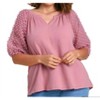 Women's Floral Applique Detail Blouse - umgee - 2 of 4