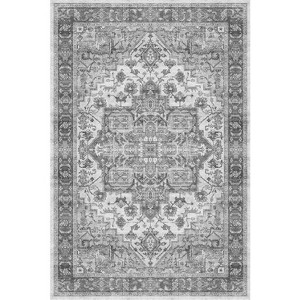 Large Washable Area Rug, Non-Slip Low Pile Vintage Boho Carpet for Living Room, Bedroom, Dining Room, Kitchen, Machine Washable Home Decor - 1 of 4