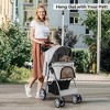 Tangkula Petsjoy Folding Pet Stroller 4-Wheel Pet Travel Carrier w/Storage Basket - 2 of 4