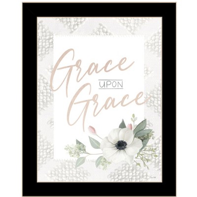 HomeRoots Grace Upon Grace Black Framed Print Wall Art