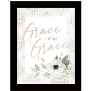 HomeRoots Grace Upon Grace Black Framed Print Wall Art - 1 of 3