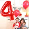 KatchOn, Giant Red Number 4 Balloon - 40 Inch | 4th Birthday Balloon, 4 Year Old Boy Birthday Decorations Boy - 2 of 4