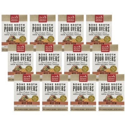 The Honest Kitchen Bone Broth Pour Overs Beef Stew Dog Food - Case of 12/5.5 oz