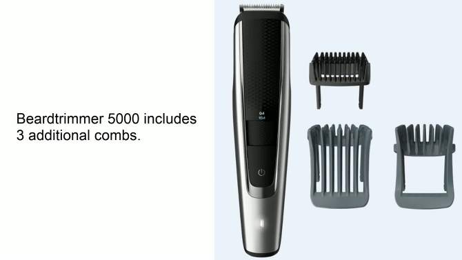 Philips Norelco Series 5500 Beard &#38; Hair Men&#39;s Rechargeable Electric Trimmer - BT5511/49, 2 of 15, play video