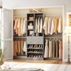 Besiost Wooden Closet System with Shoes Shelf and Drawer, Closet Organizer Storage with Drawer - 2 of 4