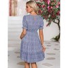 Clearlove Maternity Dress Women Smocked Puff Sleeve Pregnancy Dress - 4 of 4