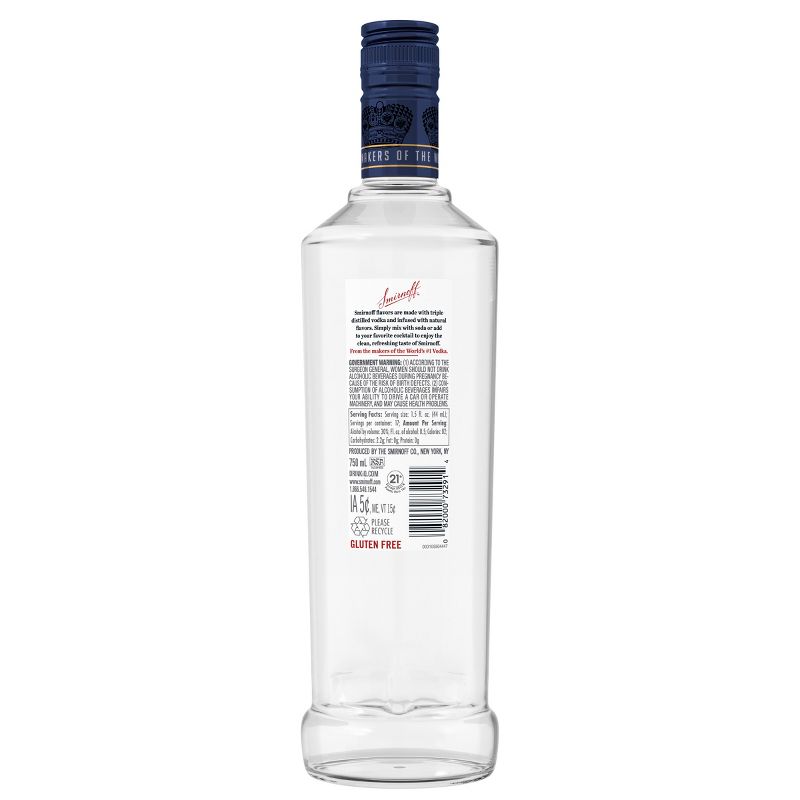 Smirnoff Blueberry Flavored Vodka - 750ml Bottle, 2 of 7