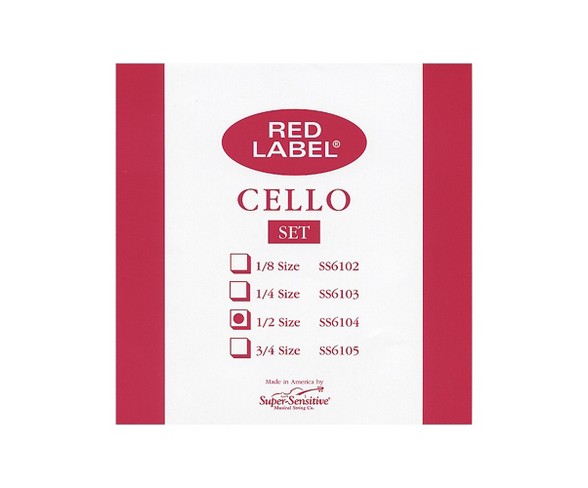 Super Sensitive Red Label Cello String Set 1/2