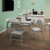 Cosco 38.5" Fold in Half Multi-Purpose Card Table with Handle Gray: Portable, Square, No Assembly Required - image 3 of 4