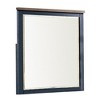 Royal Hampton 36 Inch Dresser Mirror, Blue Pinewood Frame, Dark Brown Top - 2 of 4