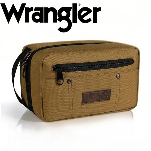 Wrangler Travel Toiletry Bag for Men, Water-Resistant Men's Shaving Kit Bathroom Organizer, Oxford Fabric Tech Kit Bathroom Organizer - 1 of 4