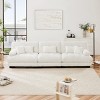 3-Seater Sectional Sofa Deep Seat Sofa Couch Chenille Soft Comfy Upholstered Sofa for Living Room, Apartment-Tanpinhause - 2 of 4