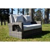 Courtyard Casual Miranda Outdoor Loveseat to Daybed Combo with Cushions - 2 of 4
