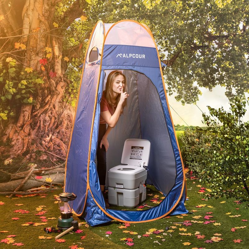 Alpcour Pop-Up Privacy Tent - Portable, Durable & Waterproof Shelter for Camping, 5 of 10