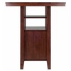 Albany High Table with Cabinet Walnut - Winsome: Kitchen Counter with Shelves, 4-Point Leg - image 3 of 4