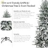 Sunnydaze Indoor Artificial Unlit Slim Christmas Tree with Metal Stand and Hinged Branches - 2 of 4