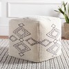 Livabliss Braith 18"H x 18"W x 18"D Global Cream Pouf - 3 of 3