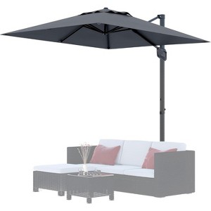 10' x 10' Heavy Duty Cantilever Patio Umbrella, Square Offset Aluminum Offset Sun Shade Outdoor Umbrella with 360-Degree Rotation for Backyard - 1 of 4