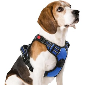 rabbitgoo Dog Harness Medium Sized, No Pull Pet Harness with 3 Buckles, , Walking Reflective Pet Vest for Medium Dogs, Blue, M - 1 of 1