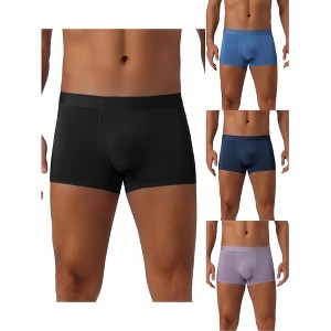 INSPIRE CHIC Men's 4 Pack Underwear Soft Solid Color Basic Boxer Briefs - 1 of 4