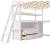 NicBex Full Size Bunk Bed with Desk Loft Bed Bed Frame with Storage Racks, 2 Drawers, Ladder, Guardrails, No Box Spring Required - 4 of 4