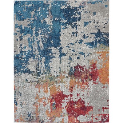 Global Vintage GLB10 Multicolor Area Rug Abstract Artistic Brushstroke By Nourison