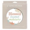 Dicksons Blessed Beyond Measure Pastel Floral Multicolor 6 x 6 Metal and Glass Suncatcher with Suction Cup Hanger - 2 of 2