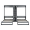 Merax Dual Twin Wall Murphy Beds with Center Cabinets & Shelves - 4 of 4