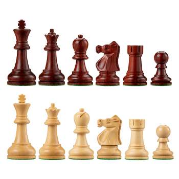 Bobby Fischer (REG. U.S. PAT. & TM. OFF.) Ultimate Chess Pieces – Redwood/Boxwood – 3.75 Inch King