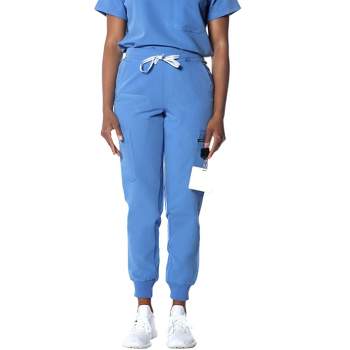 Ultra Soft Scrubs - Premium Womens Junior Fit Two Pocket Top and Yoga Pant  Scrub Set, Ceil Blue 39192-XX-Large