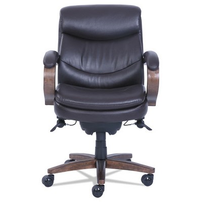 La-Z-Boy Woodbury High-Back Brown Leather Executive Swivel Chair