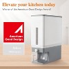 Rice Dispenser 25 Lbs(11.3kg), Rice Storage Container Sealed Moisture Proof with Measuring Cup for Kitchen Pantry Household, BPA-Free, 1 Pack - 2 of 4