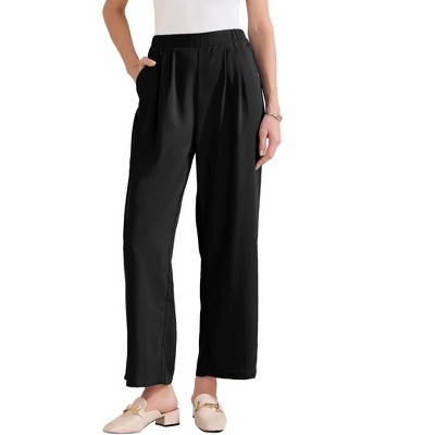 INSPIRE CHIC Women's Dressy Casual Wide Leg Business Work High Waist Suit Pants