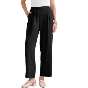 INSPIRE CHIC Women's Dressy Casual Wide Leg Business Work High Waist Suit Pants - 1 of 4