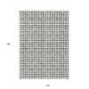 Gray Charcoal And Silver Geometric Washable Indoor Outdoor Area Rug - 3 of 4