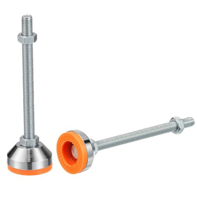 Unique Bargains Carbon Steel Non-Skid Adjustable Furniture Table Feet Leveling Feet 2 Pcs