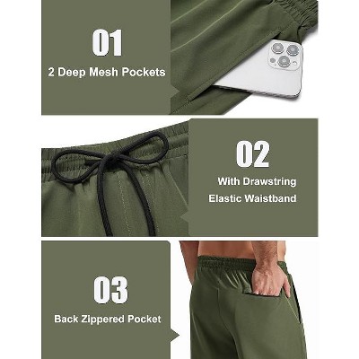 COOFANDY Mens Swim Trunks with Compression Liner Quick Dry 7 Inch Bathing Suit Beach Short with Zipper Pockets Dark Gray XL — фото 4
