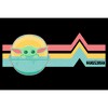 Girl's Star Wars: The Mandalorian Grogu Retro Stripes Crop T-Shirt - 2 of 3