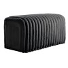 Syemin Ottomans and Benches Ottoman Bench Storage Foot Rest, Corduroy Bench with Cat's Nest to Hide, Shoe Cabinet Bench, Black, 33"*16.93"*16.53" - 2 of 4