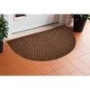 HomeRoots 24" X 36" Brown Synthetic Fiber Abstract Outdoor Semi Circle Door Mat - 2 of 4