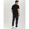 Lars Amadeus Men's Solid Color Zip Up Short Sleeve Hoodies Sweatshirt - 4 of 4
