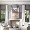 Quorum Lighting Monument 6-Light Entry Pendant, Noir Finish, 21 Width, 31 Height - 3 of 4