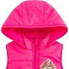 Paw Patrol Nickelodeon Girls 3 Piece Long Sleeve Shirt, Hooded Vest, and Flared Pants Set for Toddlers to Big Kids - 3 of 4